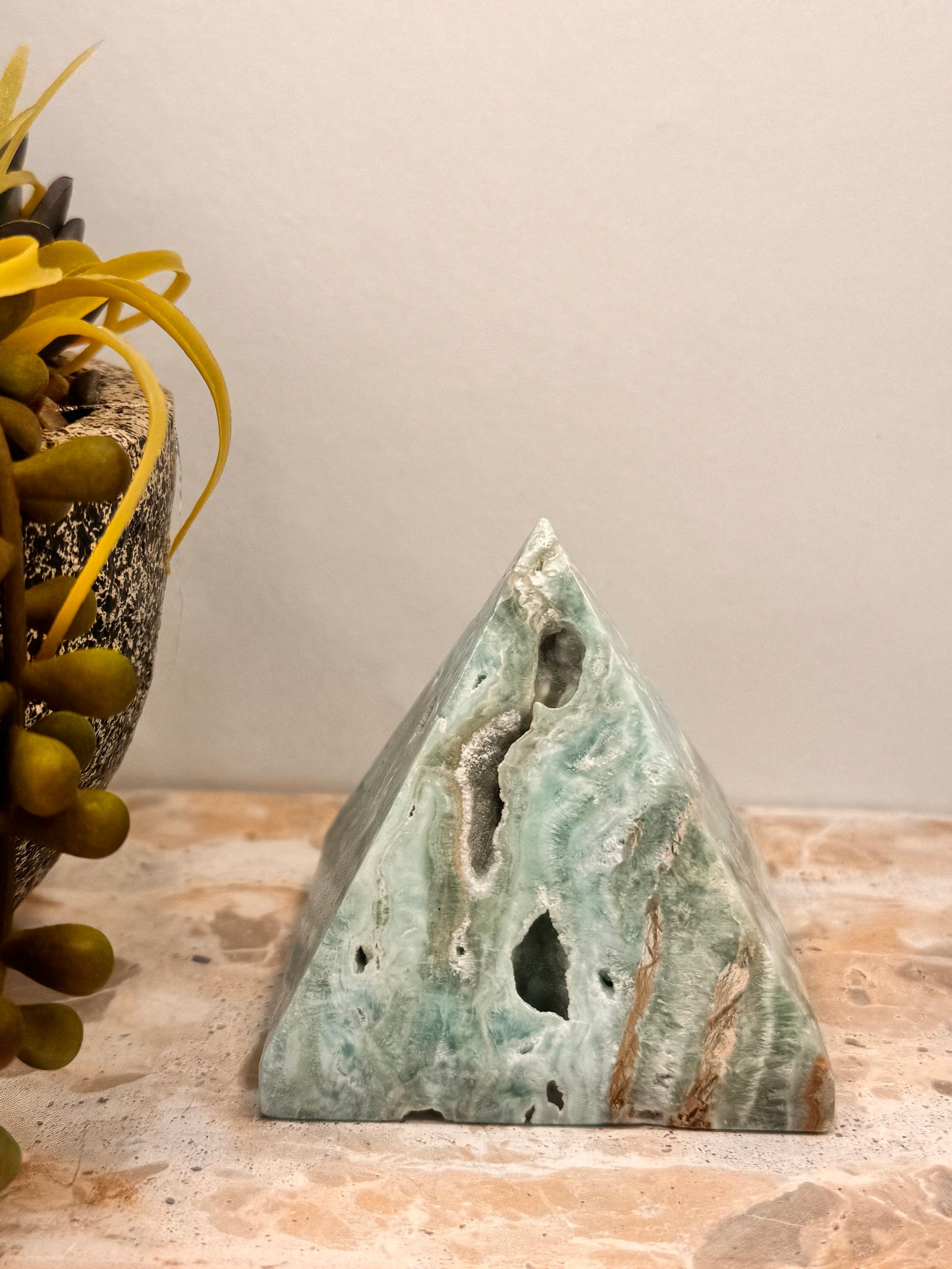Aragonite & Smithsonite Pyramid 302g