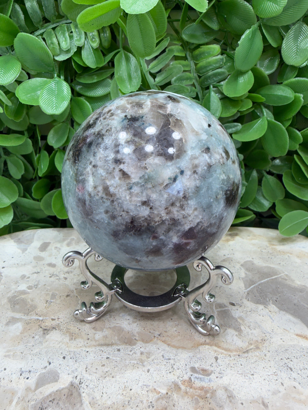 Unicorn Stone Sphere 570g | Calm • Love • Positivity