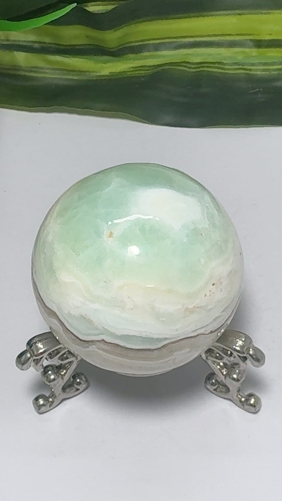 Pistachio Calcite Sphere 266g