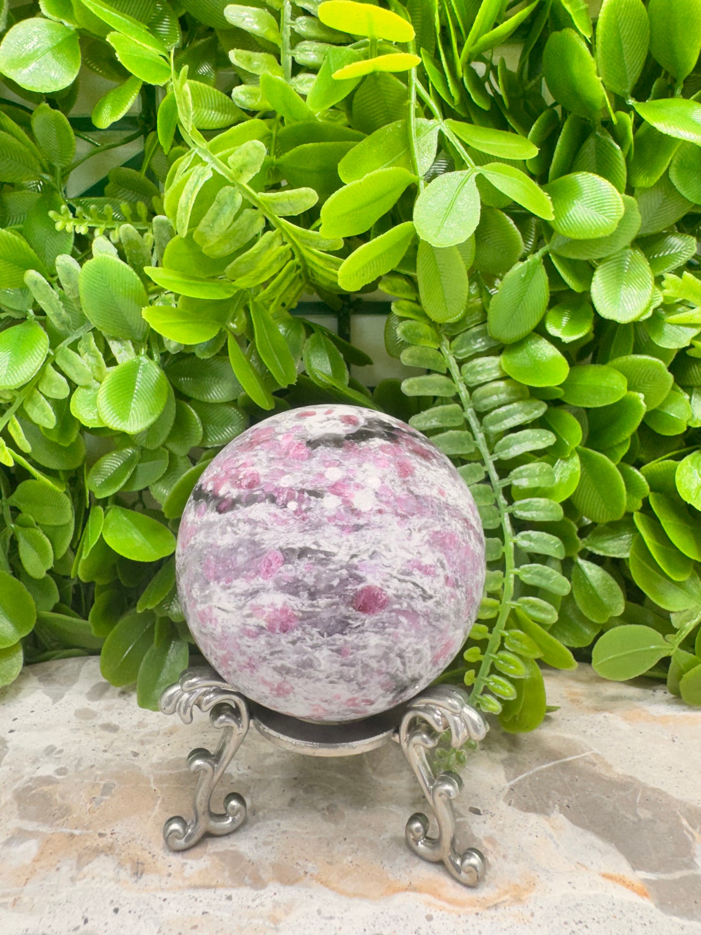 Pink Tourmaline Sphere 460g