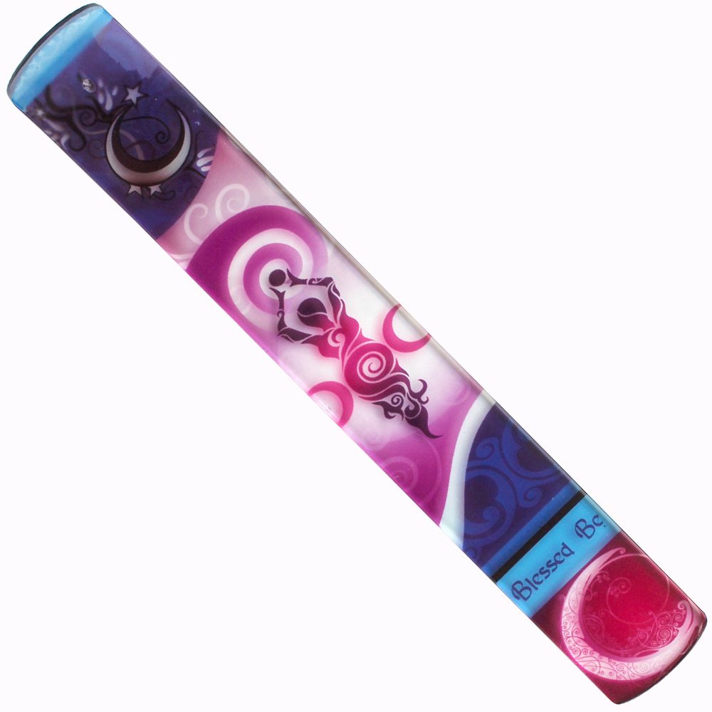 Goddess Printed Glass Incense Burner