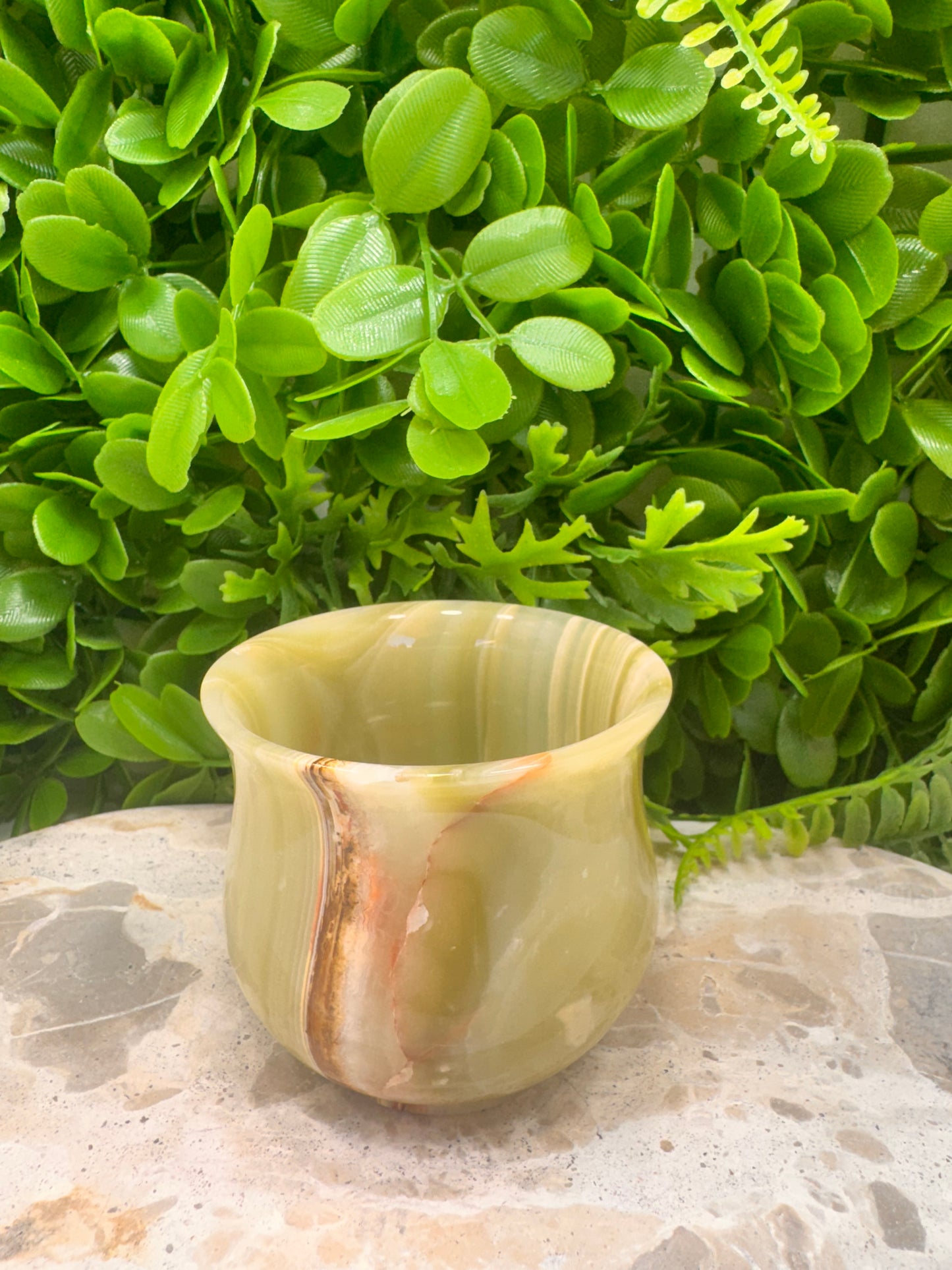 Green Banded Onyx Cup 246g