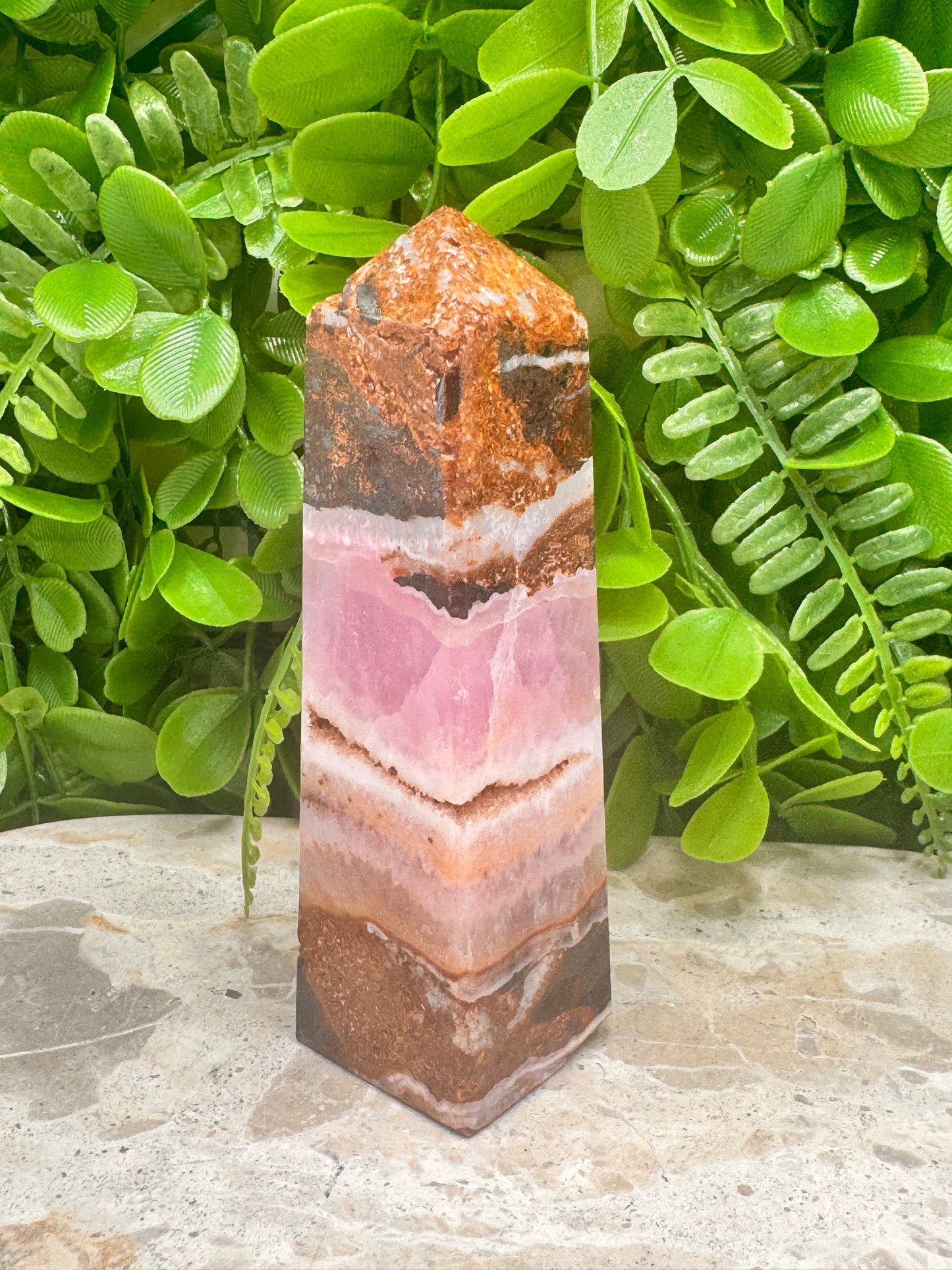 Pink Aragonite Tower 290g