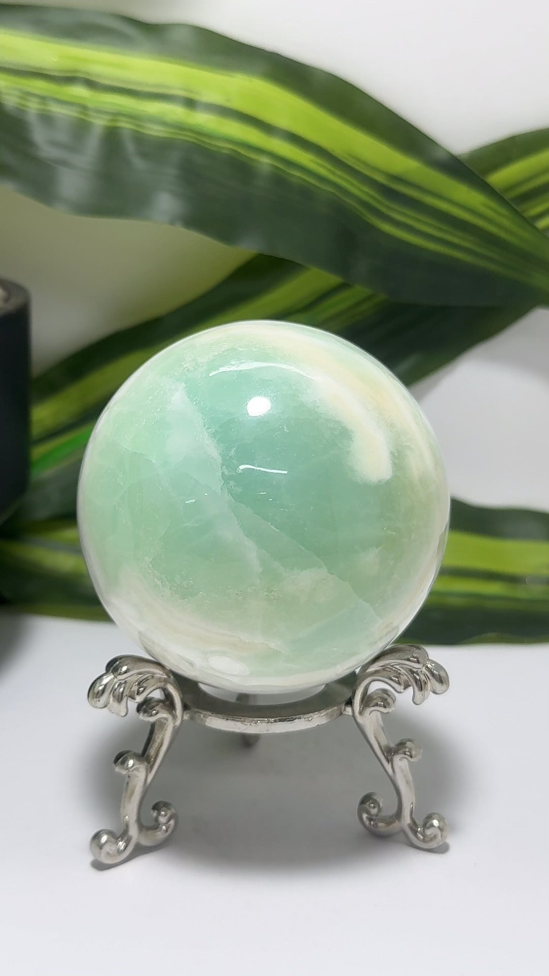 Pistachio Calcite Sphere 566g