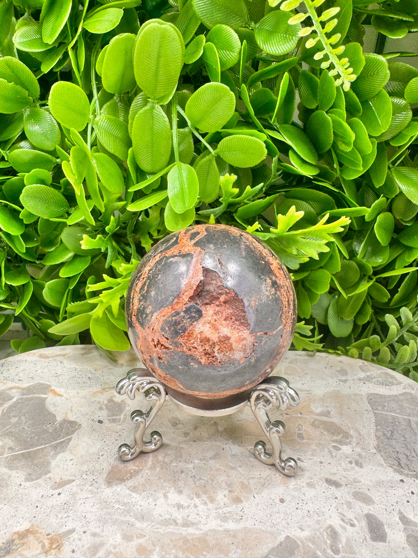 Pink Aragonite Sphere 446g