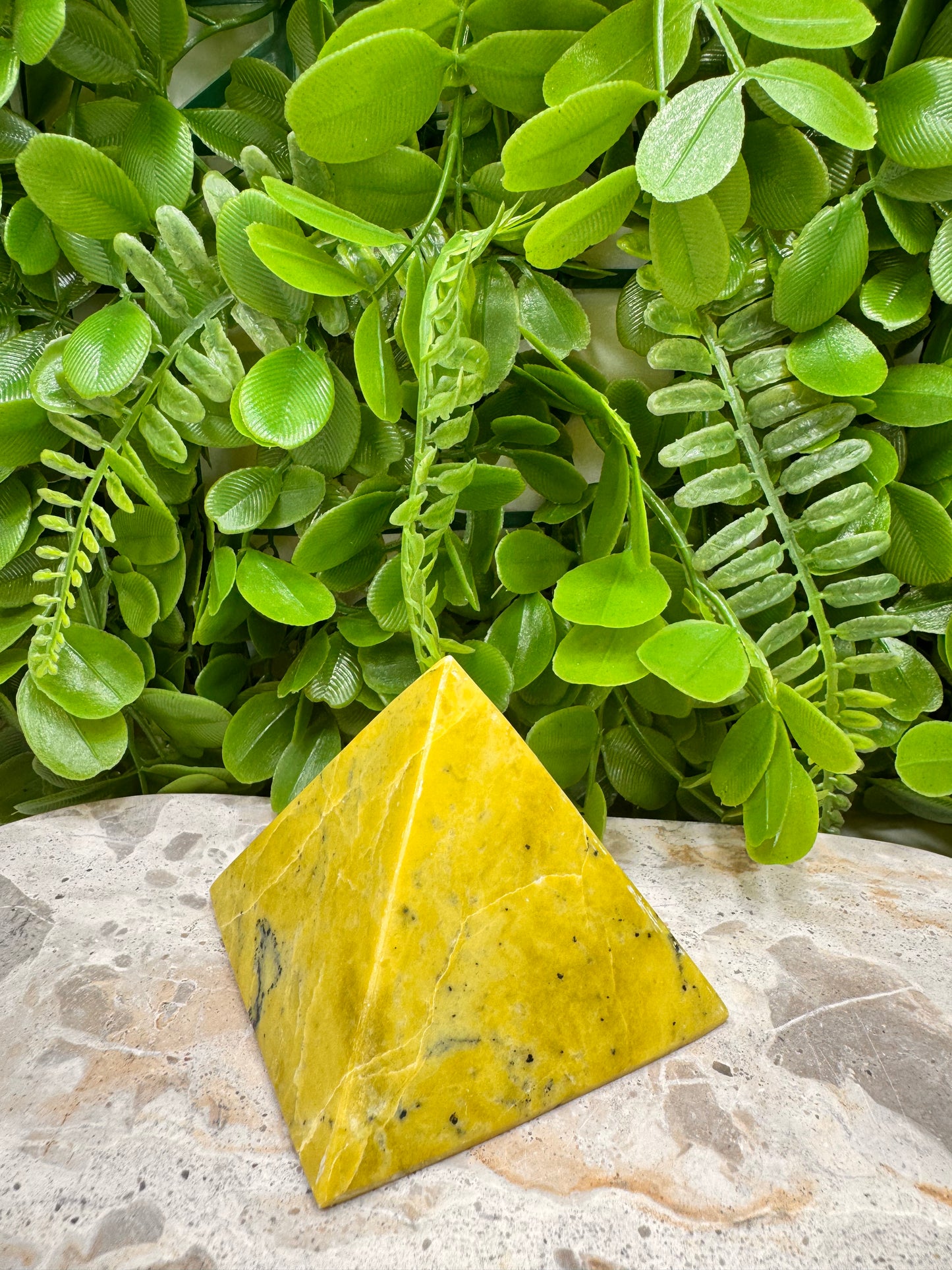 Jade & Hematite Pyramid 306g