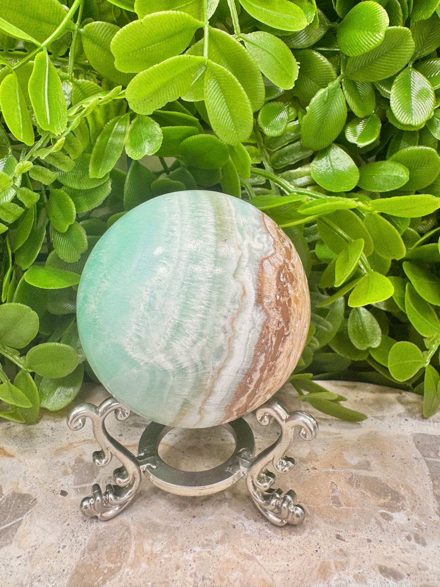 Caribbean Calcite Sphere 464g