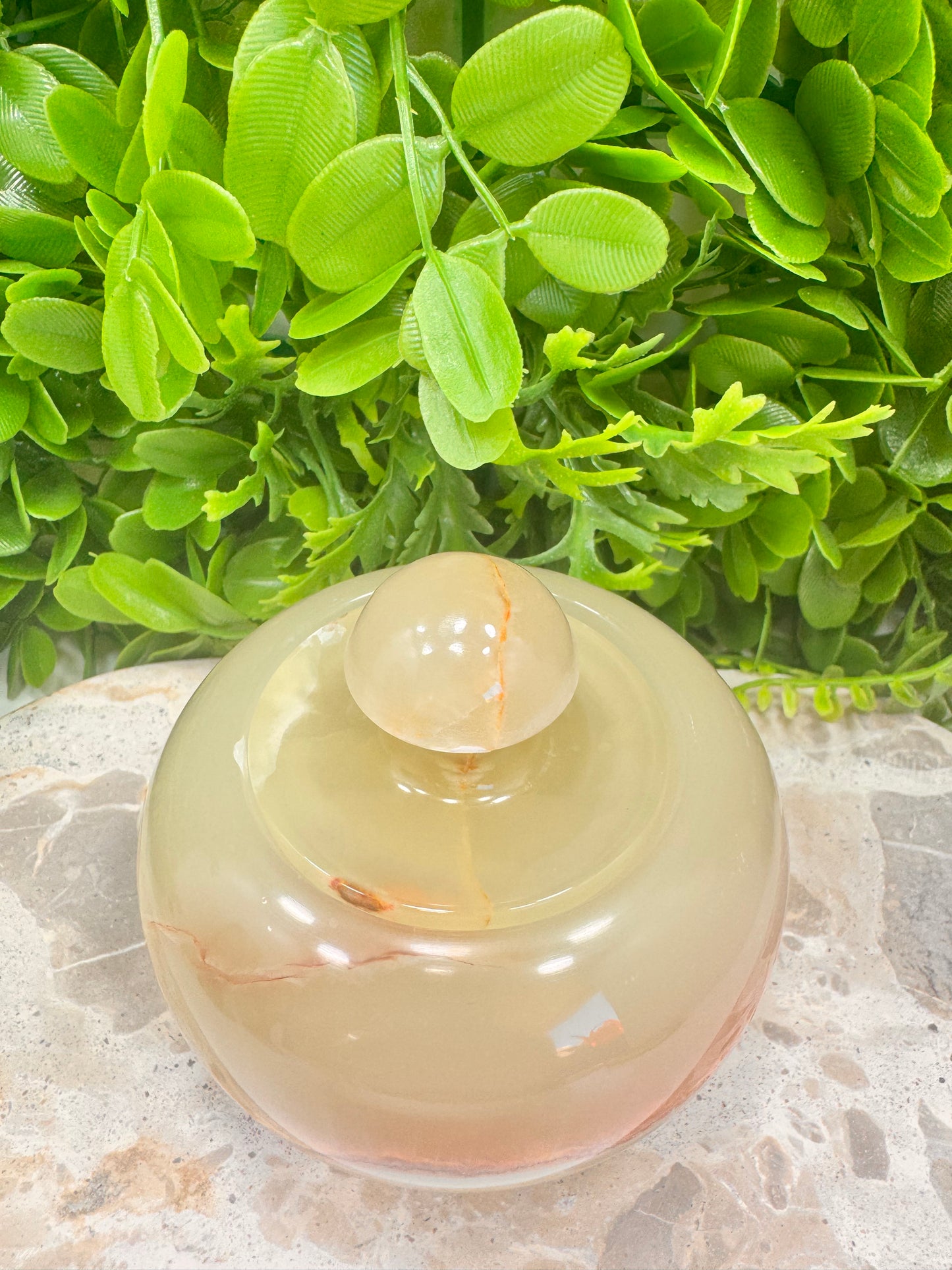 Green Onyx Apple Bowl 612g