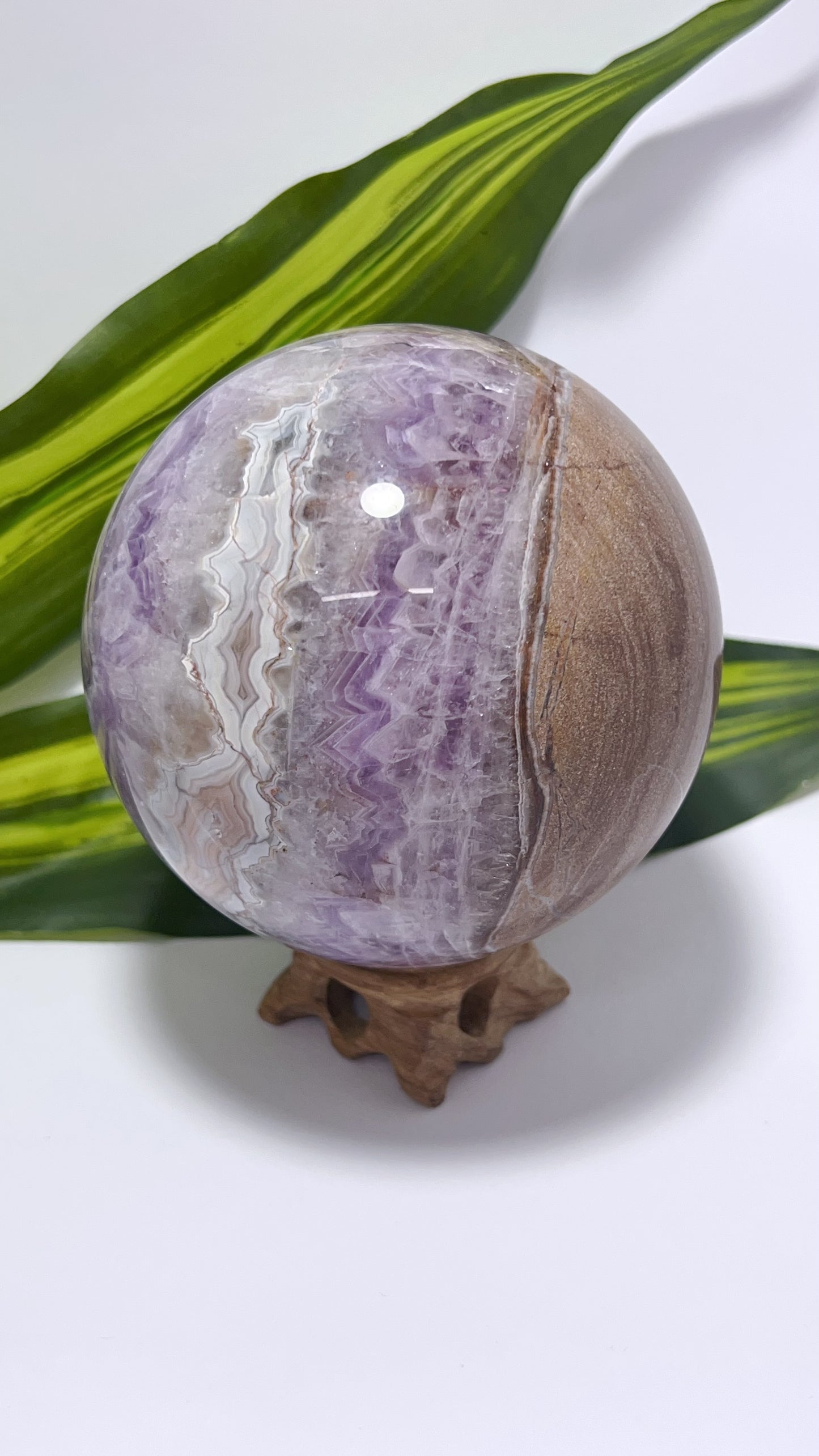 Amethyst and Mexican Agate Sphere 1.3kg