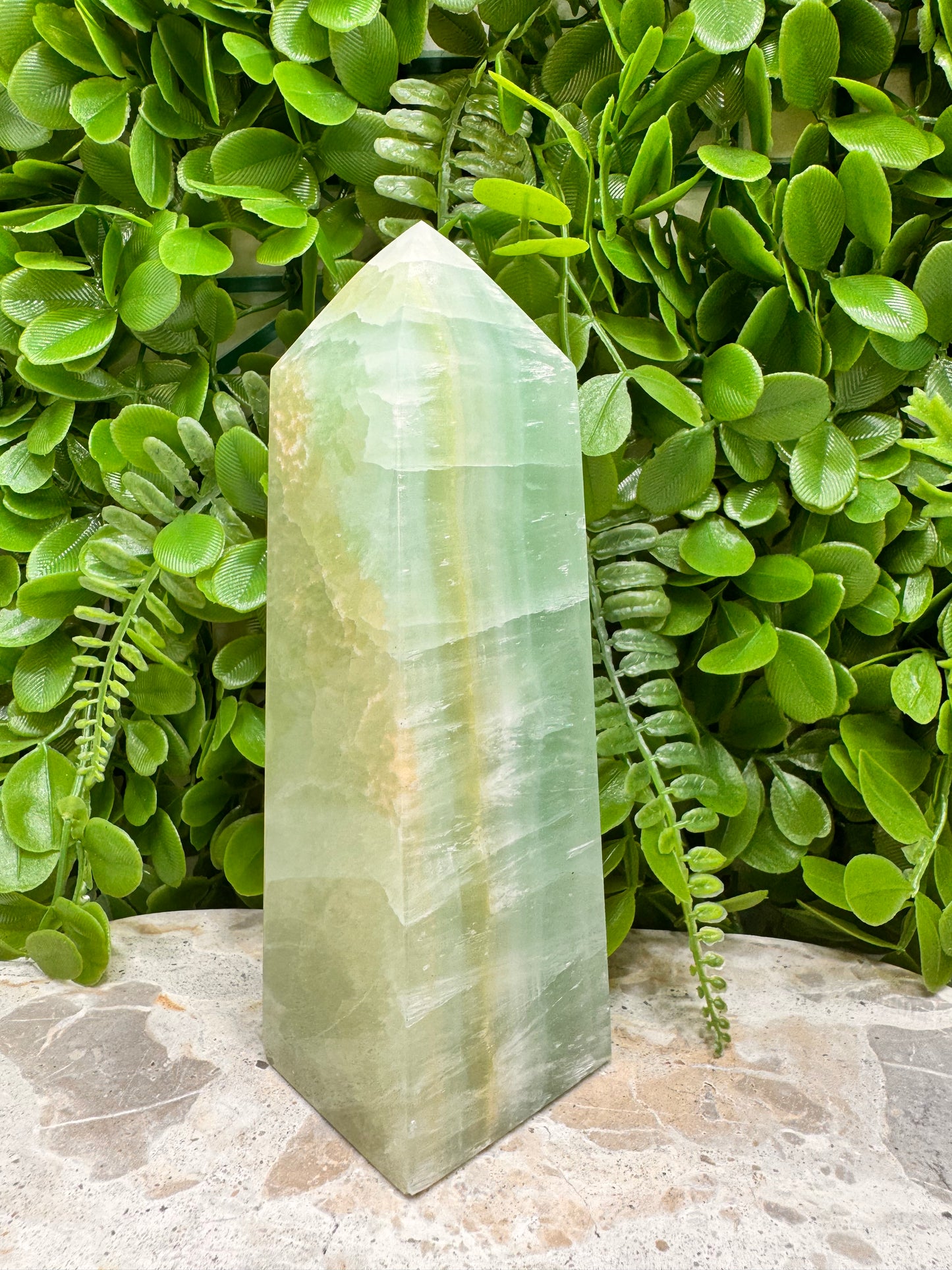Pistachio Calcite Tower 950g