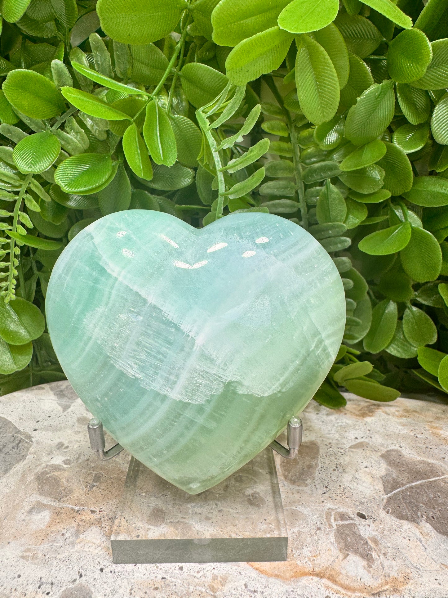 Pistachio Calcite Heart 310g