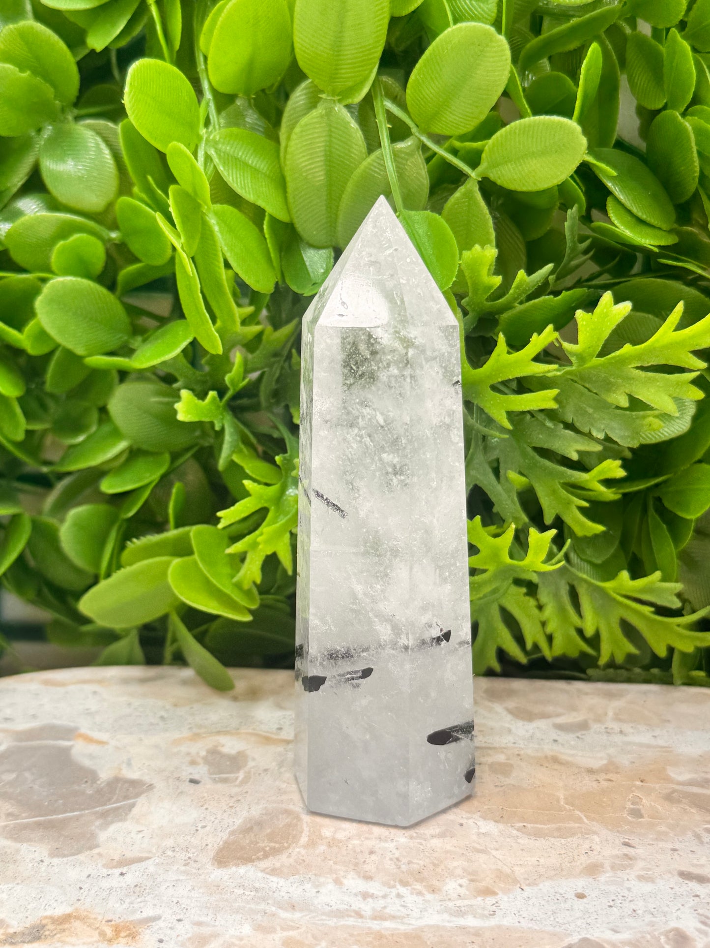 Tourmaline in Quartz Tower 222g