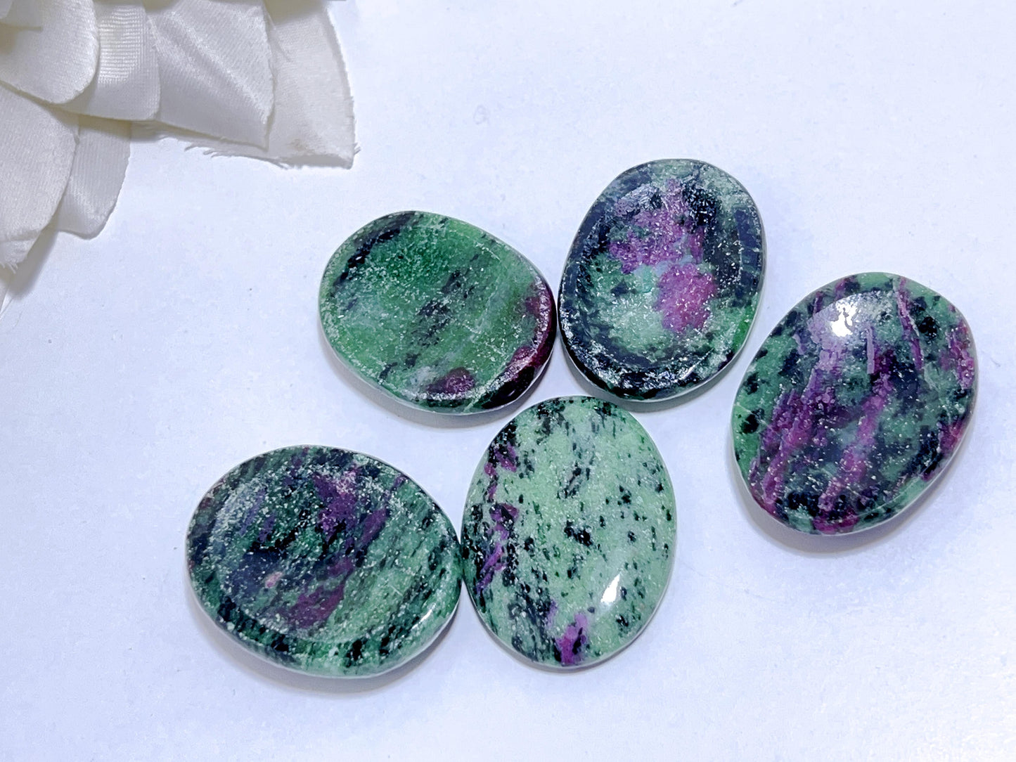 Ruby Zoisite Worry Stone