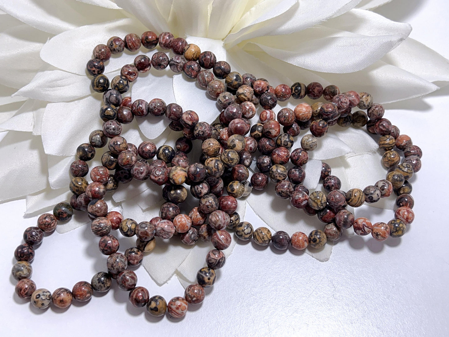 Leopard Skin Jasper Bracelet 8mm