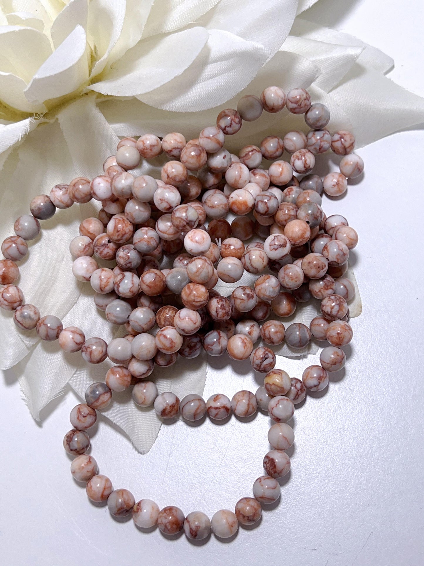 Red Web Jasper Bracelet 8mm