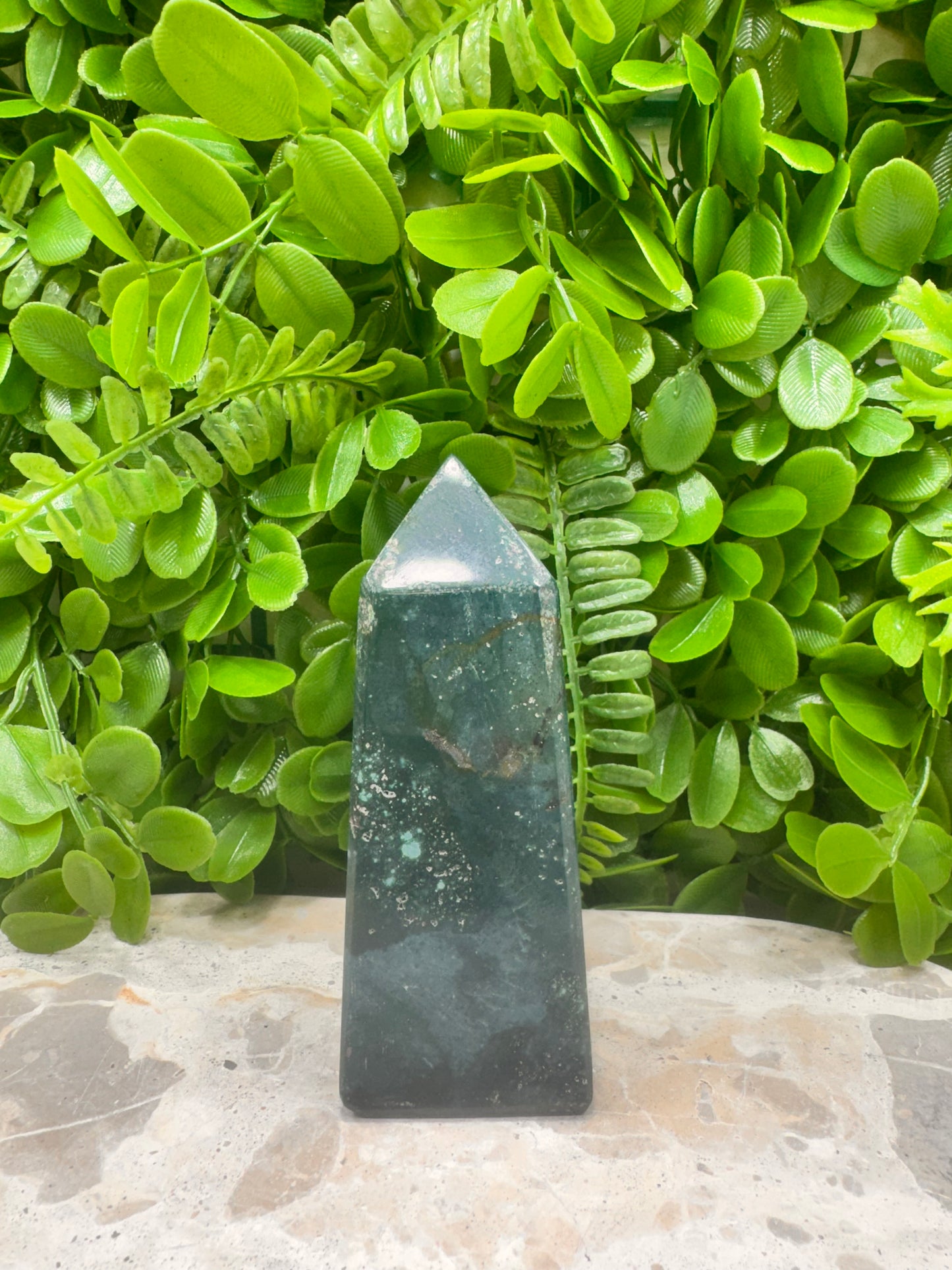 African Green Jasper Tower 374g