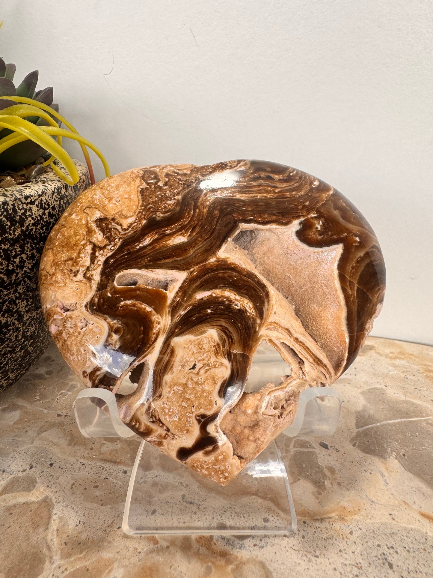 Chocolate Calcite Heart 232g