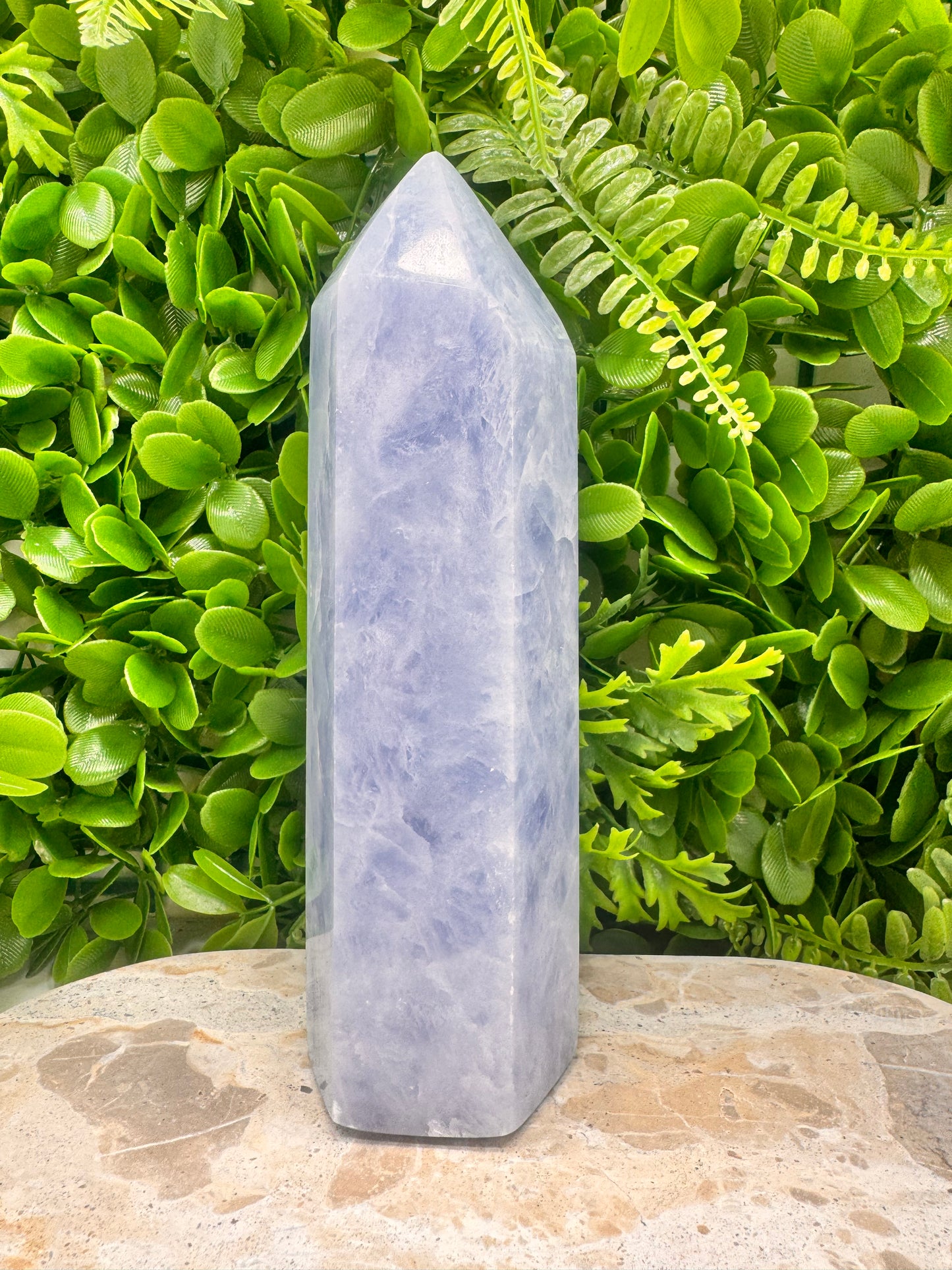Blue Calcite Tower 1220g