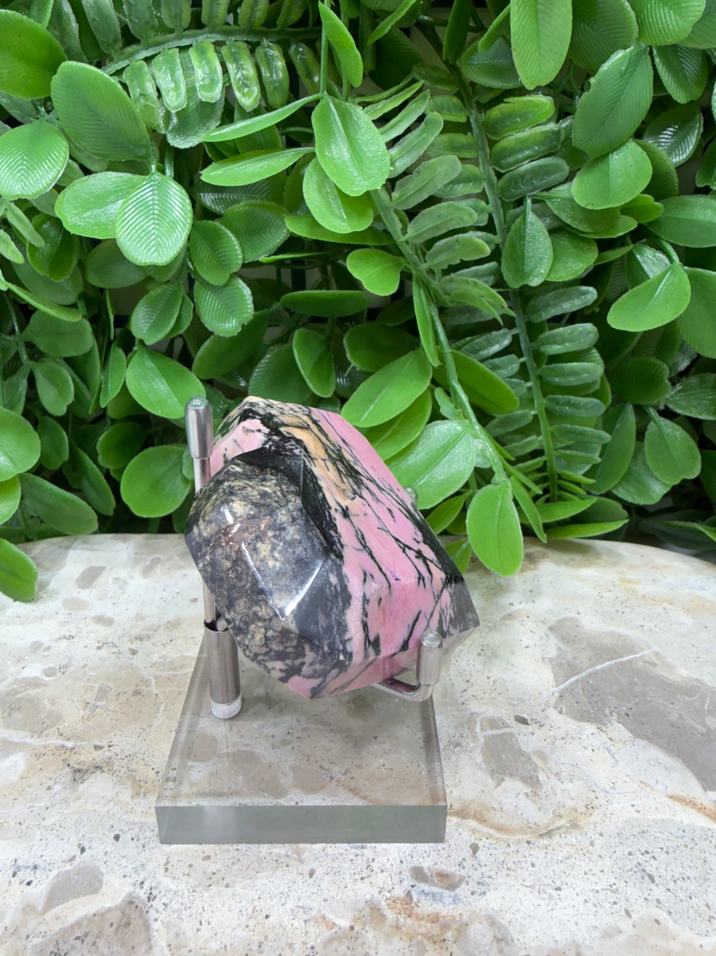 Rhodonite Faceted Heart 176g