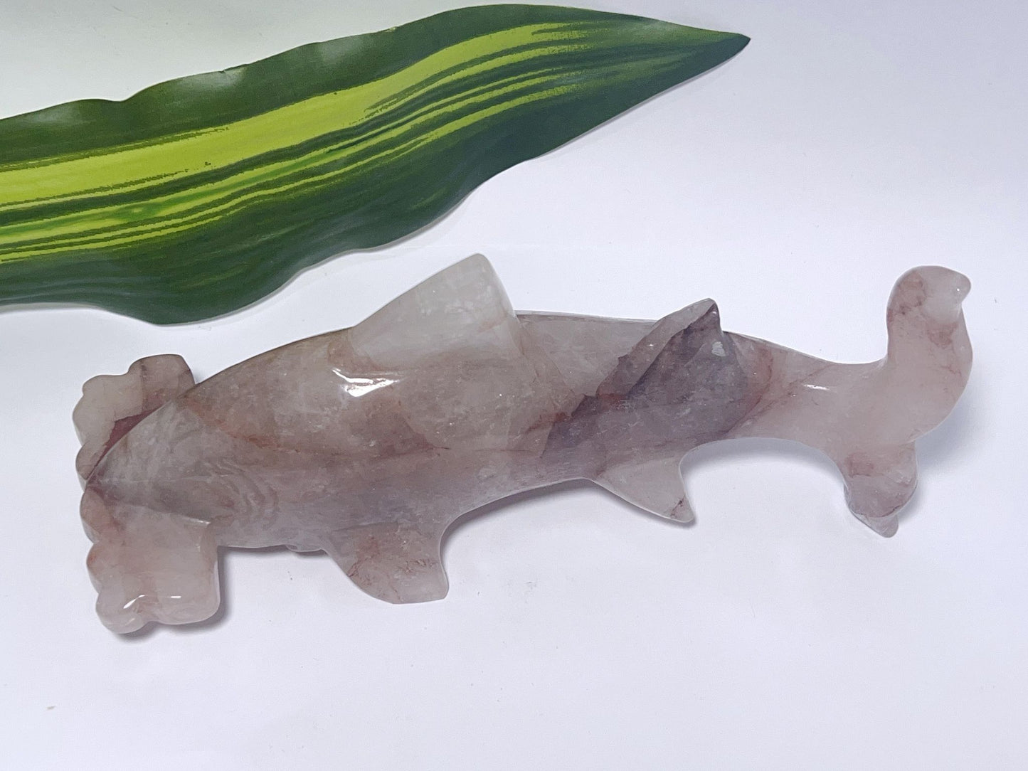 Fire Quartz Hammer Head Shark 412g