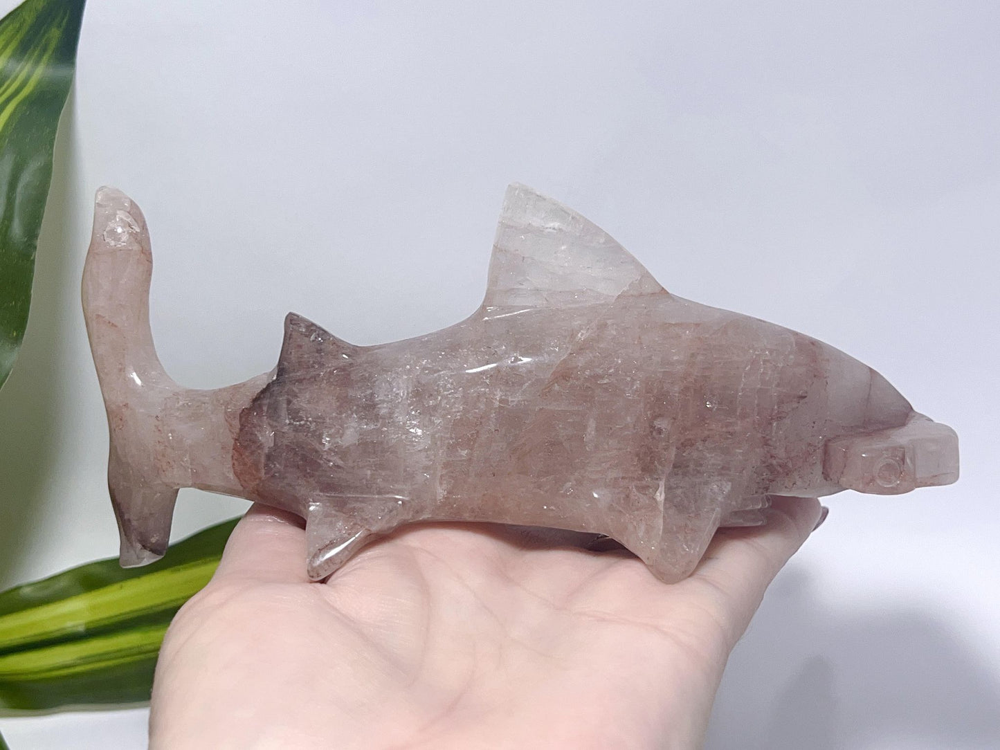 Fire Quartz Hammer Head Shark 412g