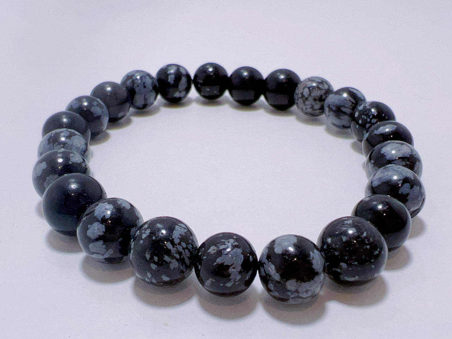 Snowflake Obsidian Bracelet