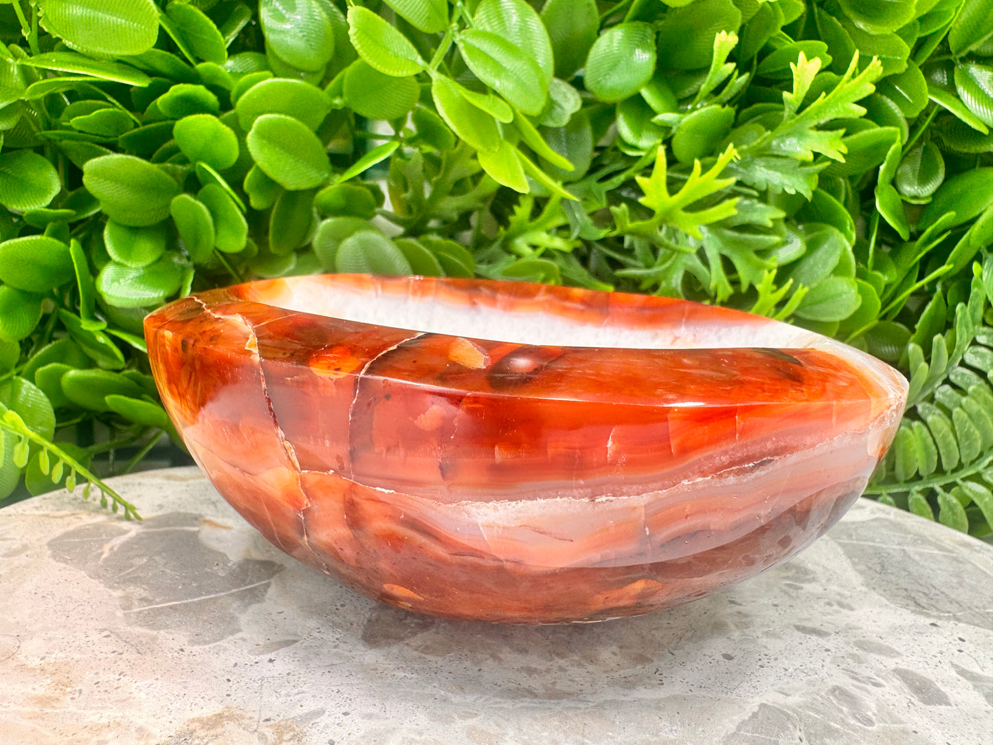 Carnelian Druzy Bowl 1108g