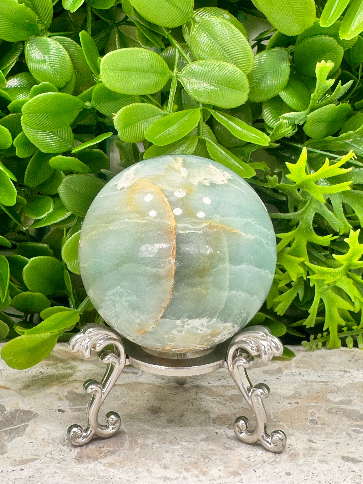Sky Blue Opal Sphere 395g