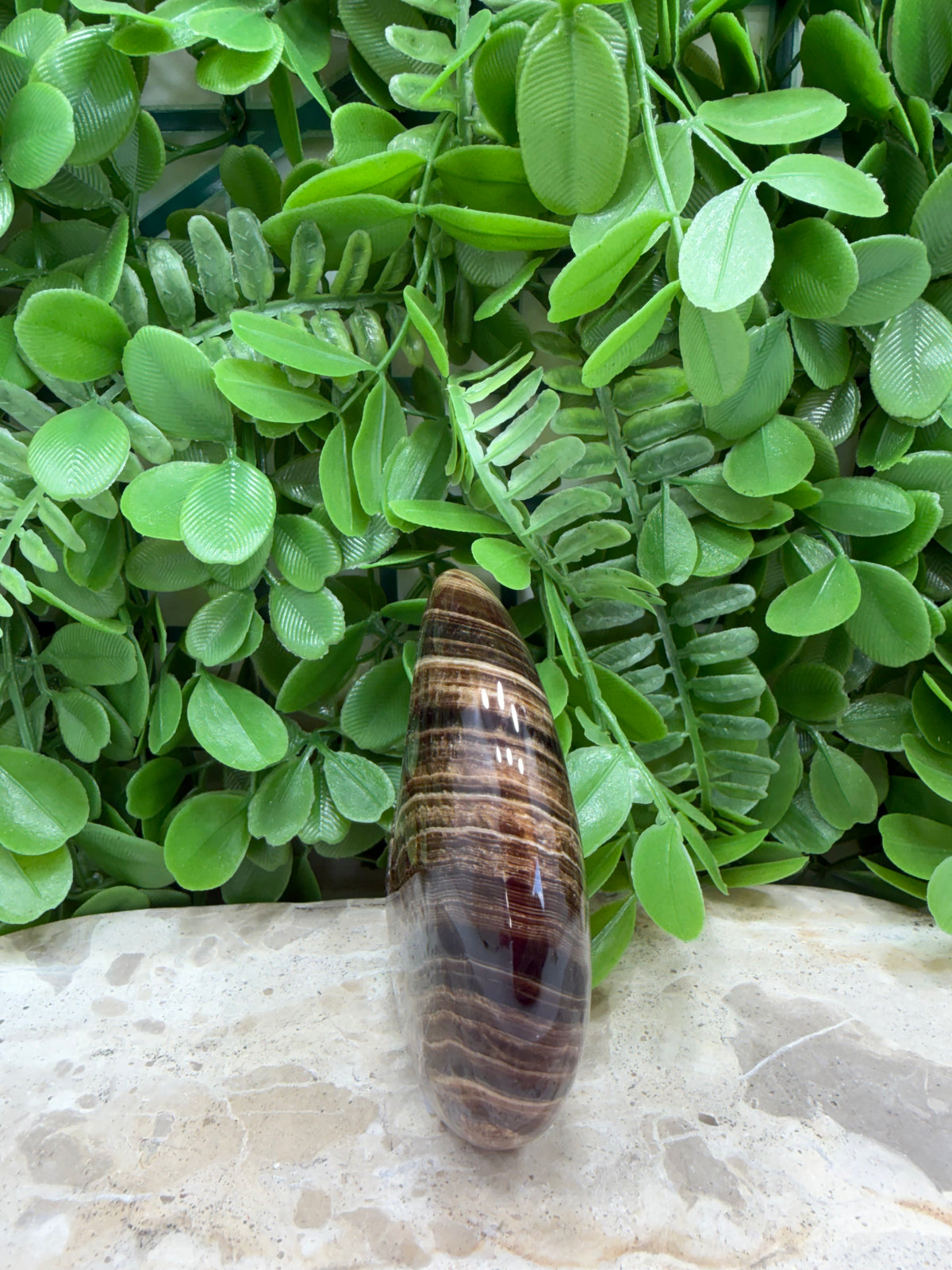 Chocolate Calcite Moon 219g
