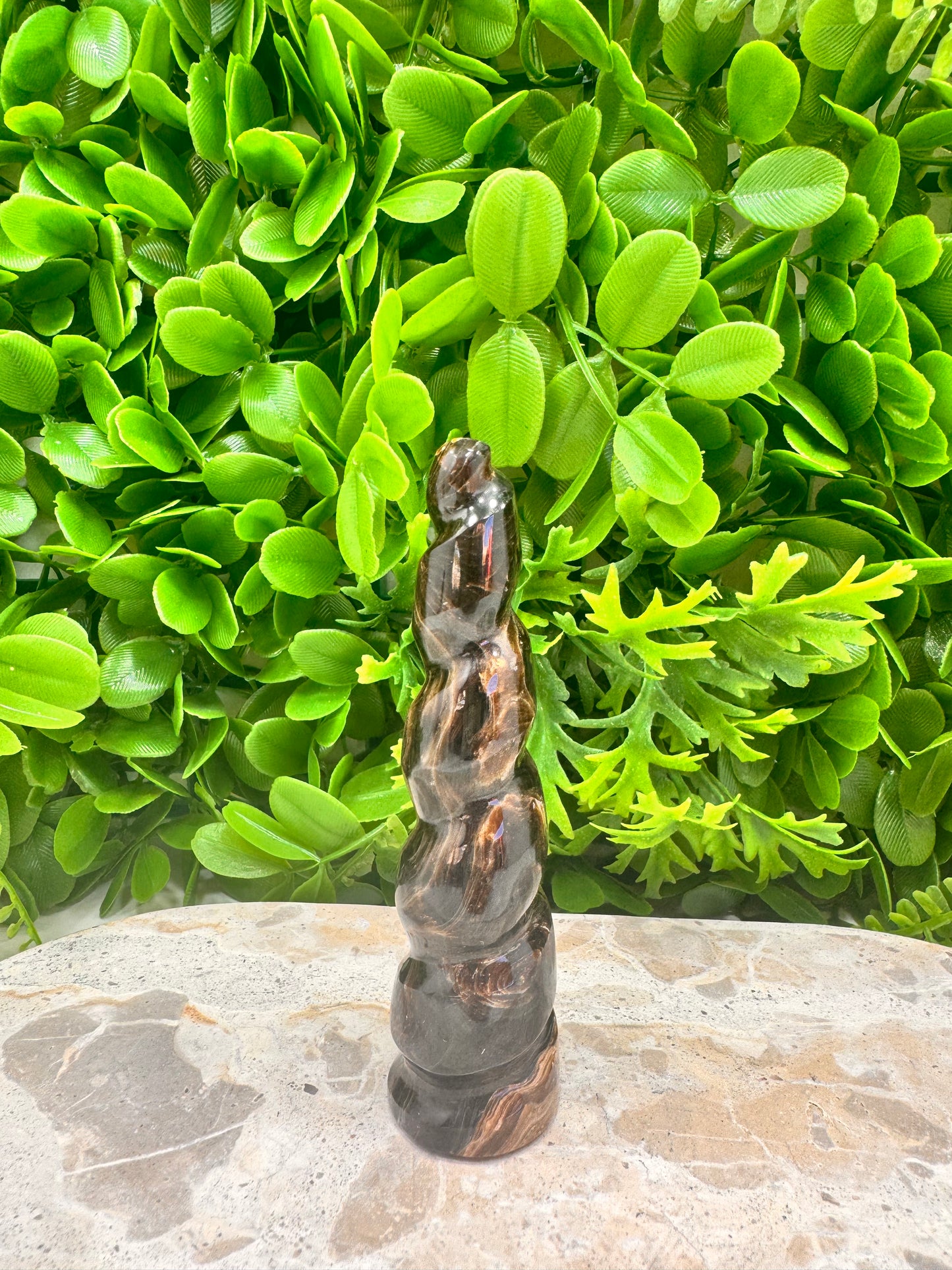 Chocolate Calcite Unicorn Tower 132g