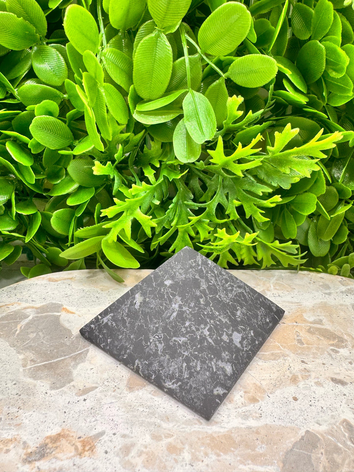 Shungite with Quartz Pyramid 246g