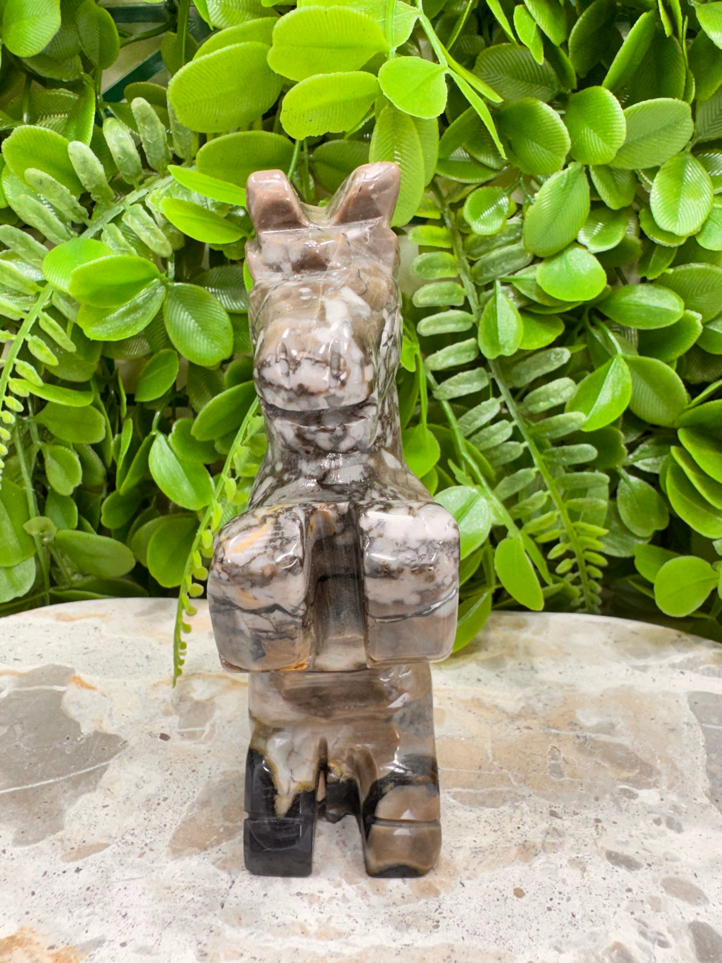 Volcanic Agate Horse 406g