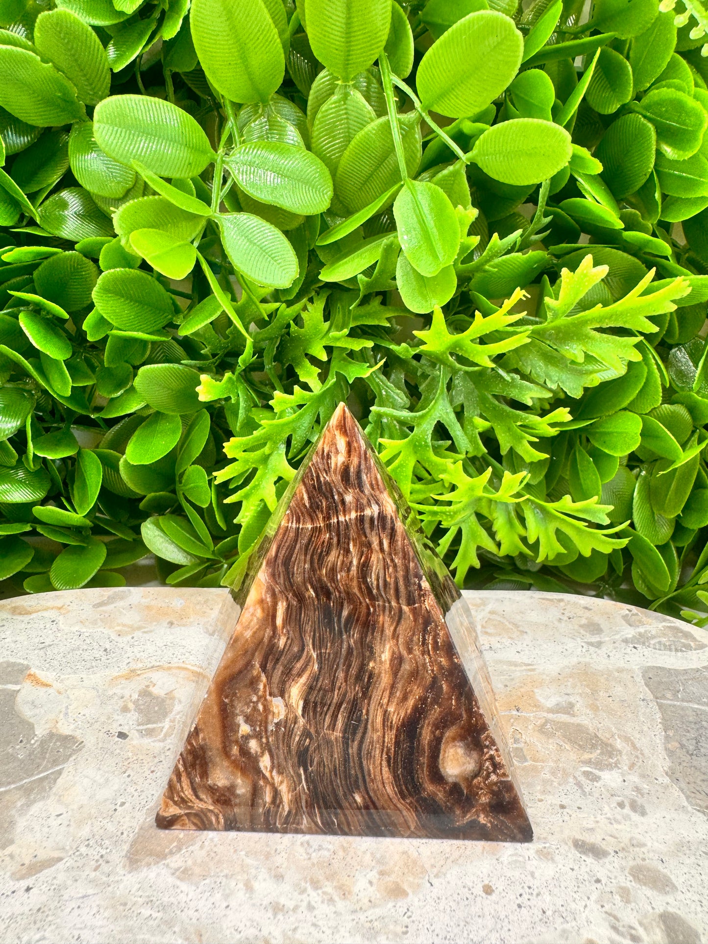 Chocolate Calcite Pyramid 410g