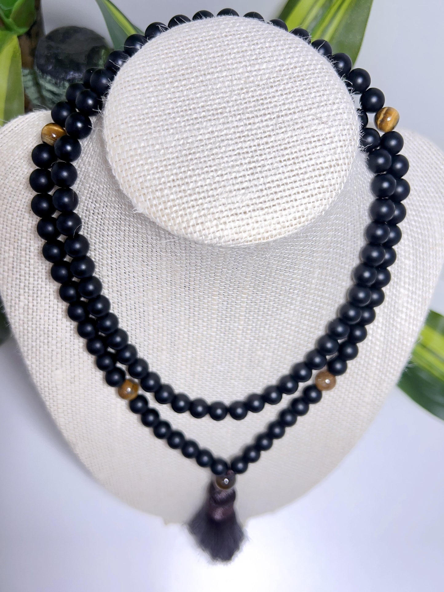 Obsidian and Tiger Eye Mala Beads