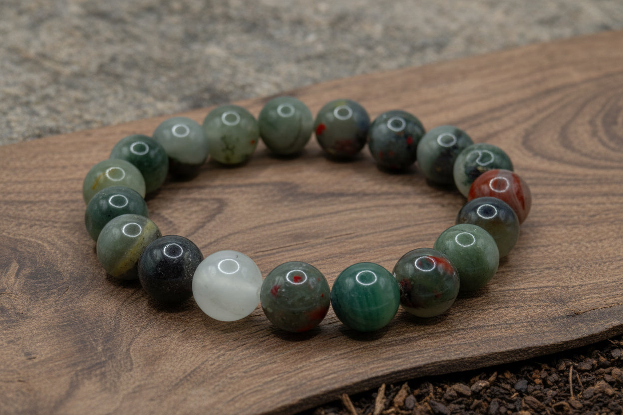 African Bloodstone Bracelet 10mm