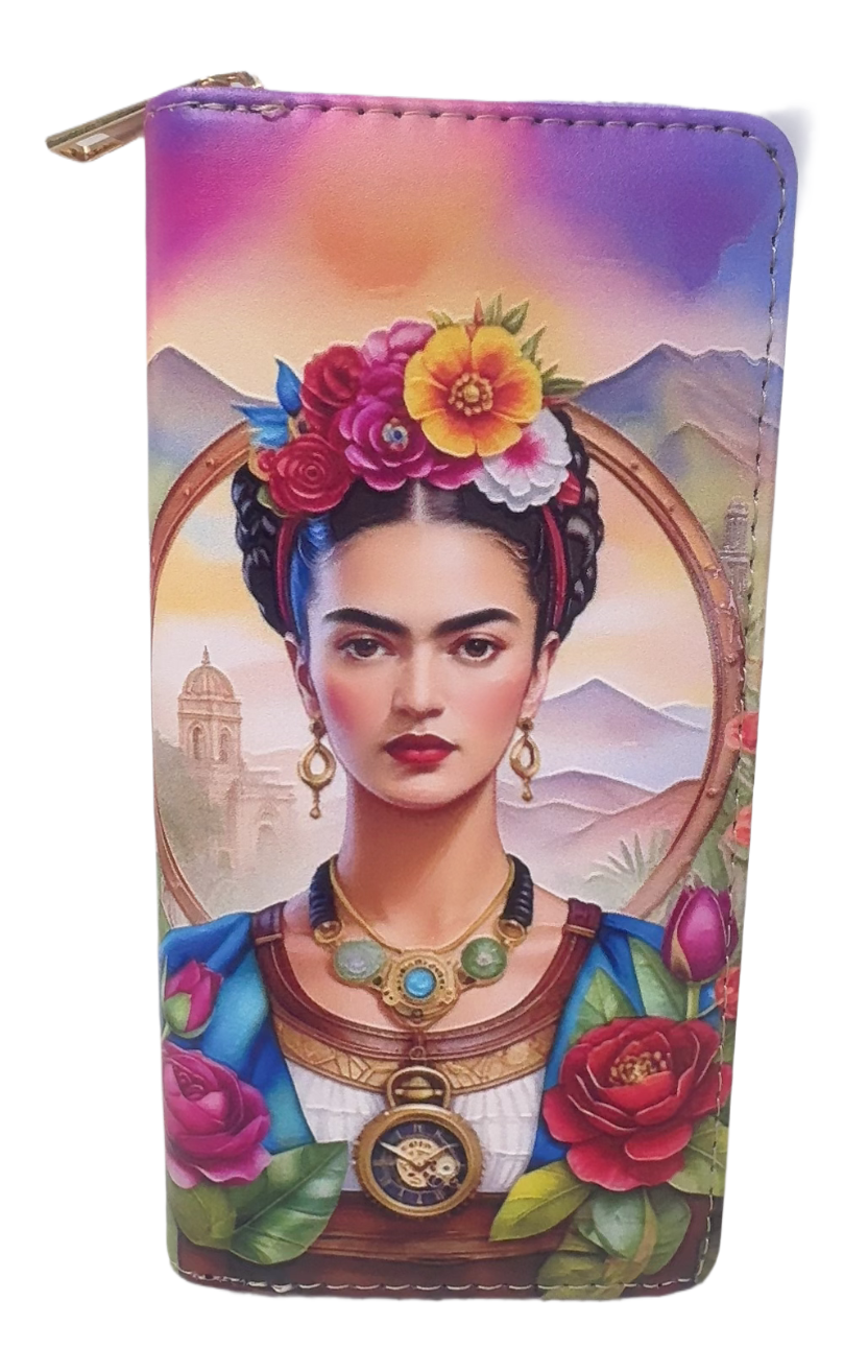 Frida Large Digital Print Purse