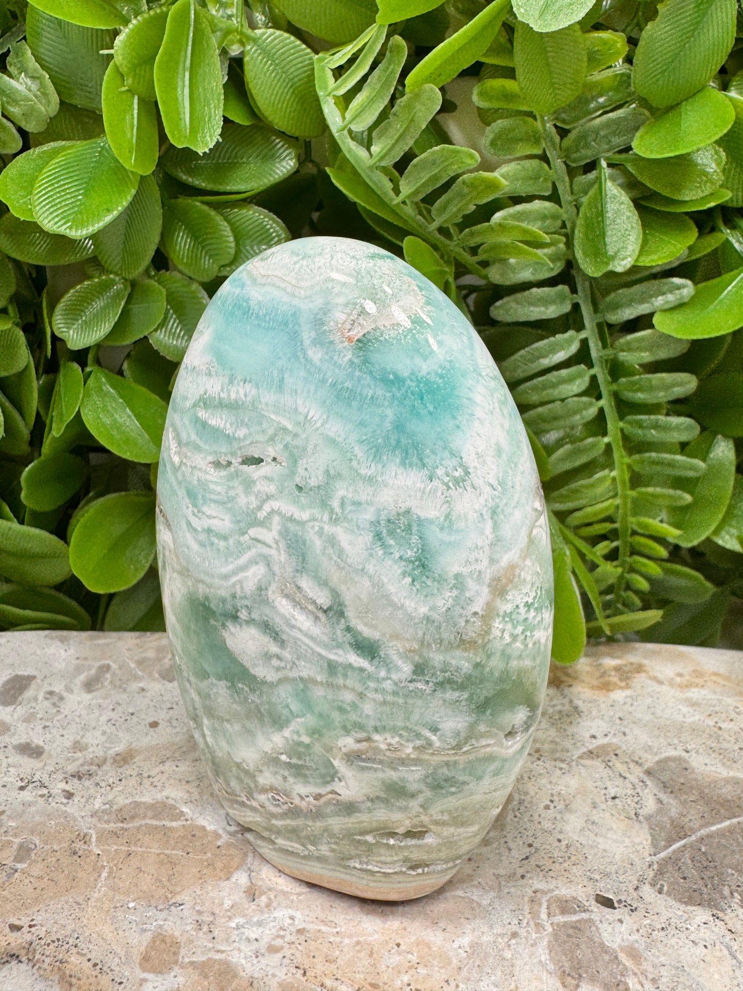 Standing Blue Aragonite/Smithsonite 314g