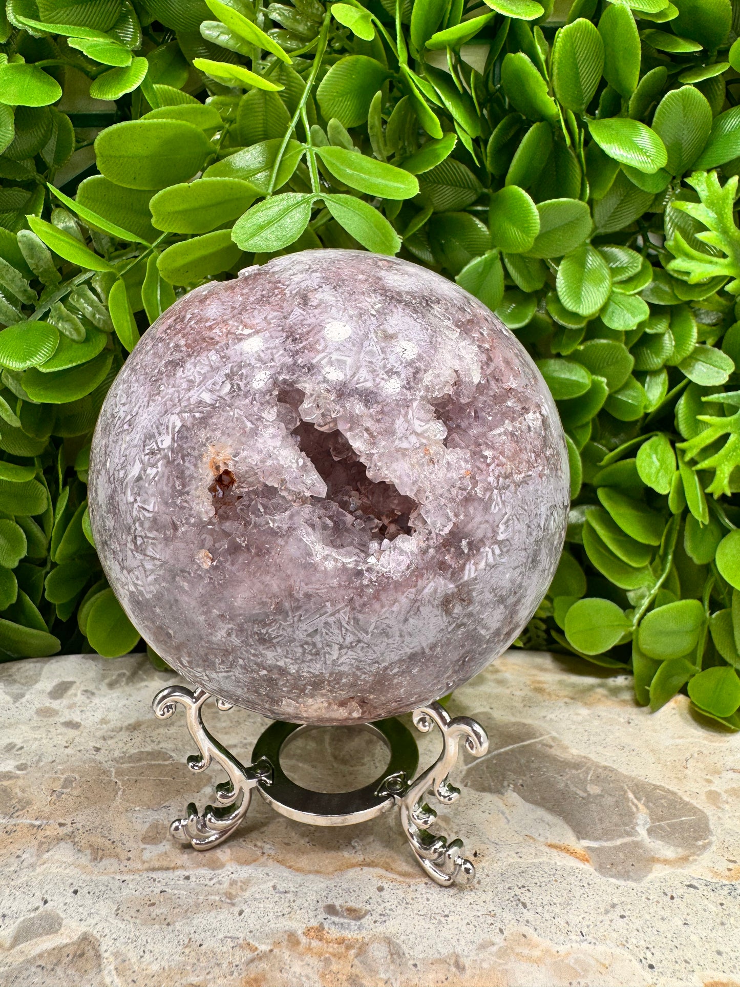 Pink Amethyst Sphere 1216g