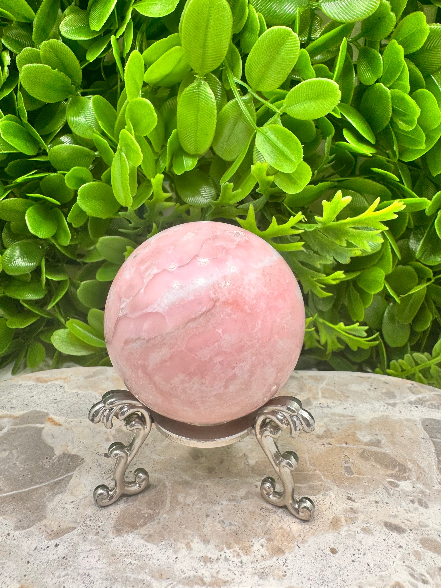 Pink Opal Sphere 366g