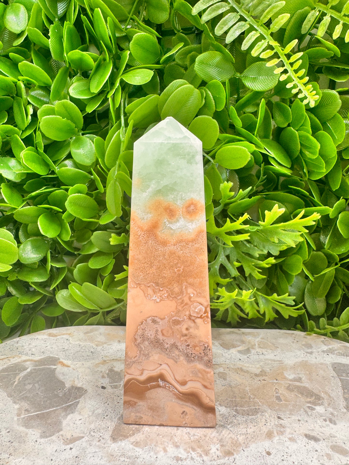 Aqua Caribbean Calcite Tower 452g