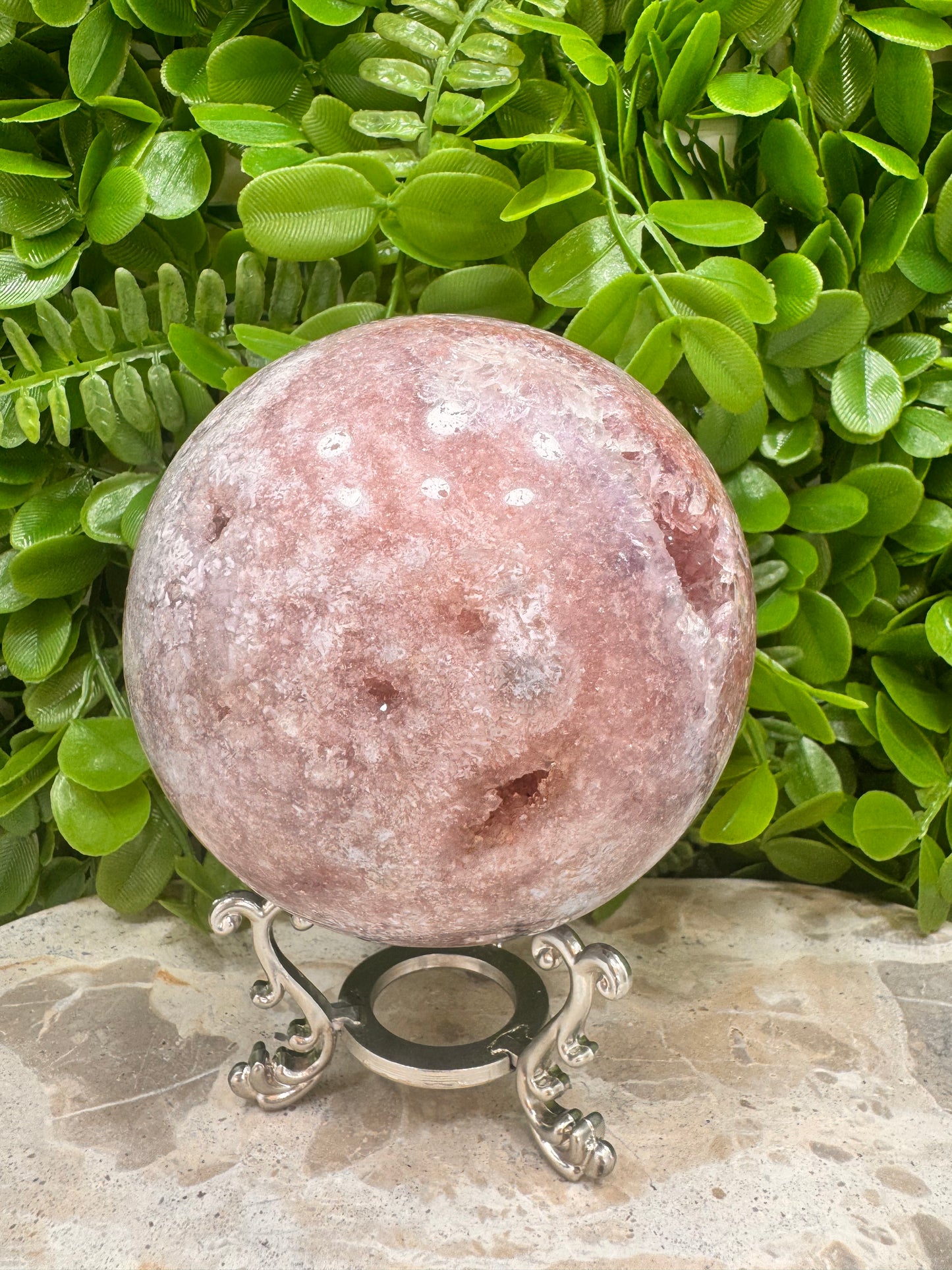 Pink Amethyst Sphere1496g