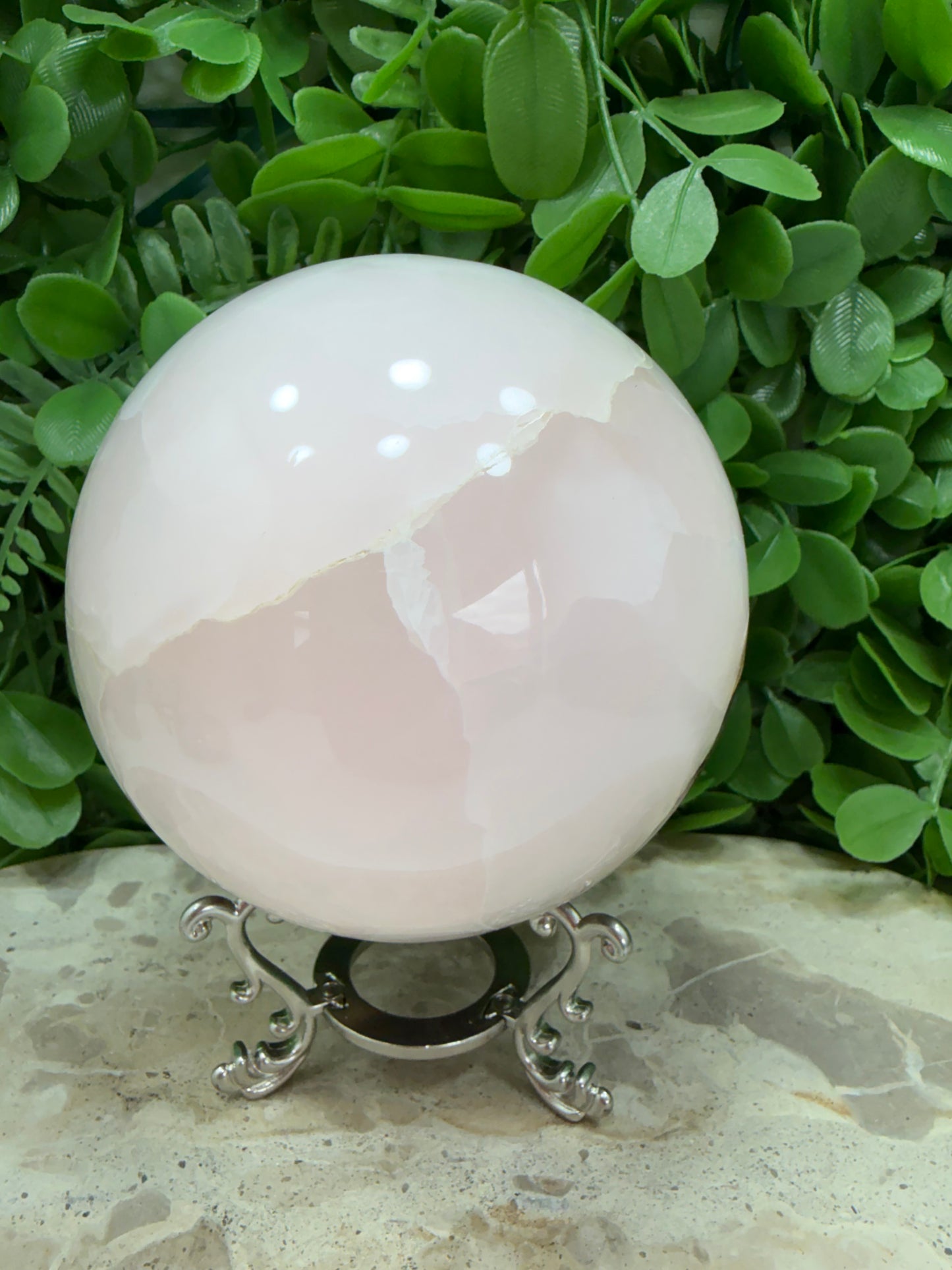 Pink Mangano / Pakistan Bumble Bee Jasper Sphere 1476g