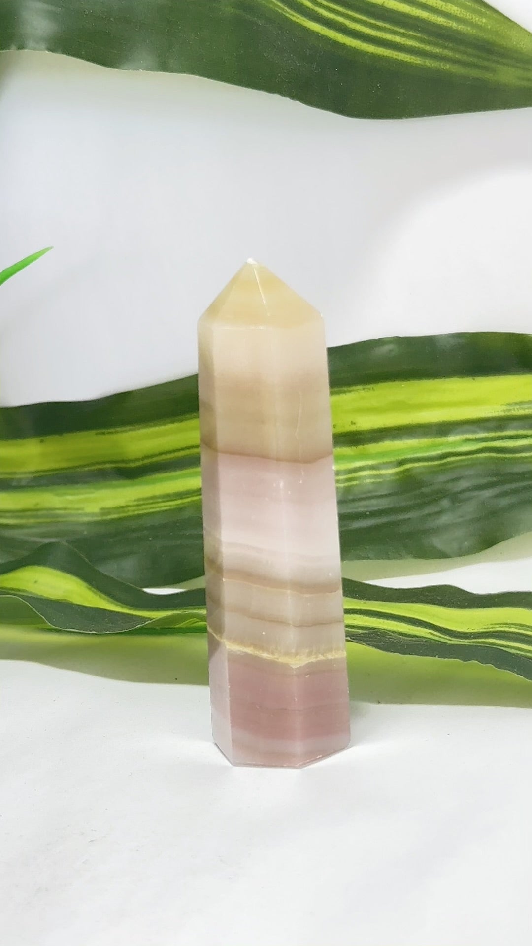 Pink Pistachio Calcite Point 83g