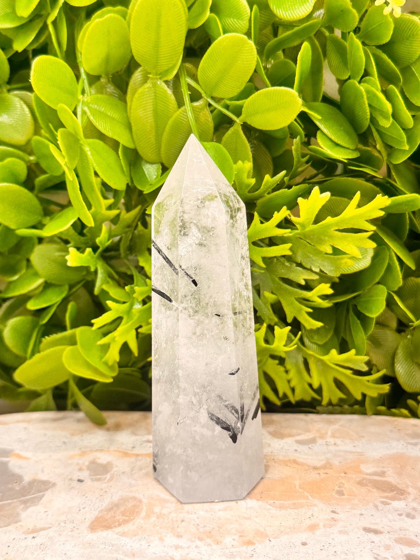 Tourmaline in Quartz Tower 222g