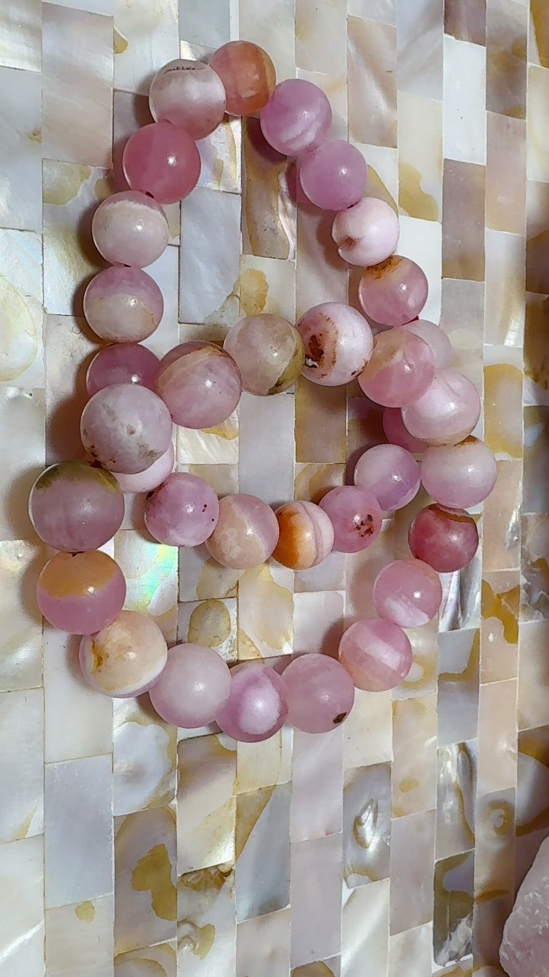 Pink Aragonite Bracelets 10mm