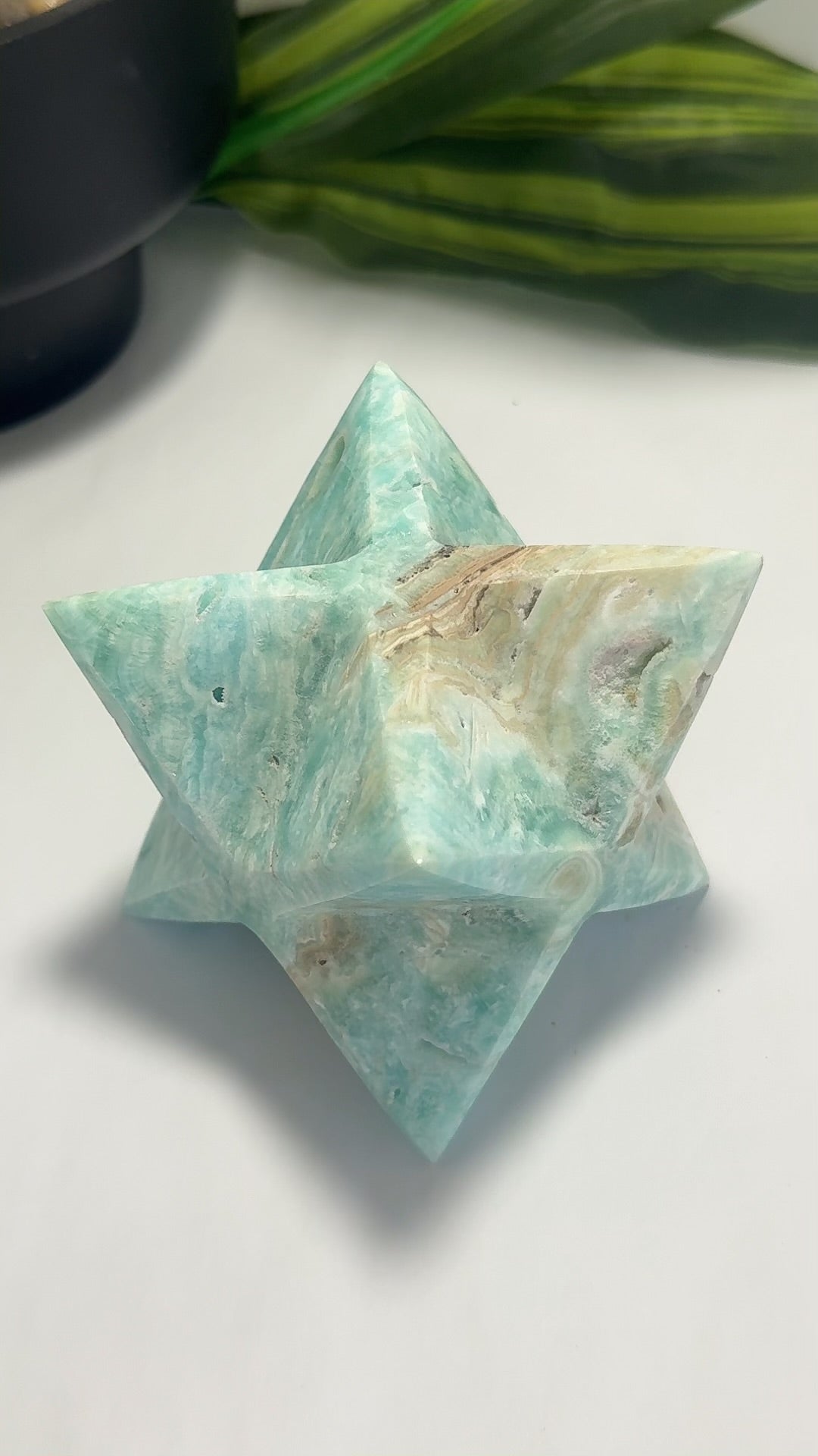 Blue Aragonite Merkaba 652g