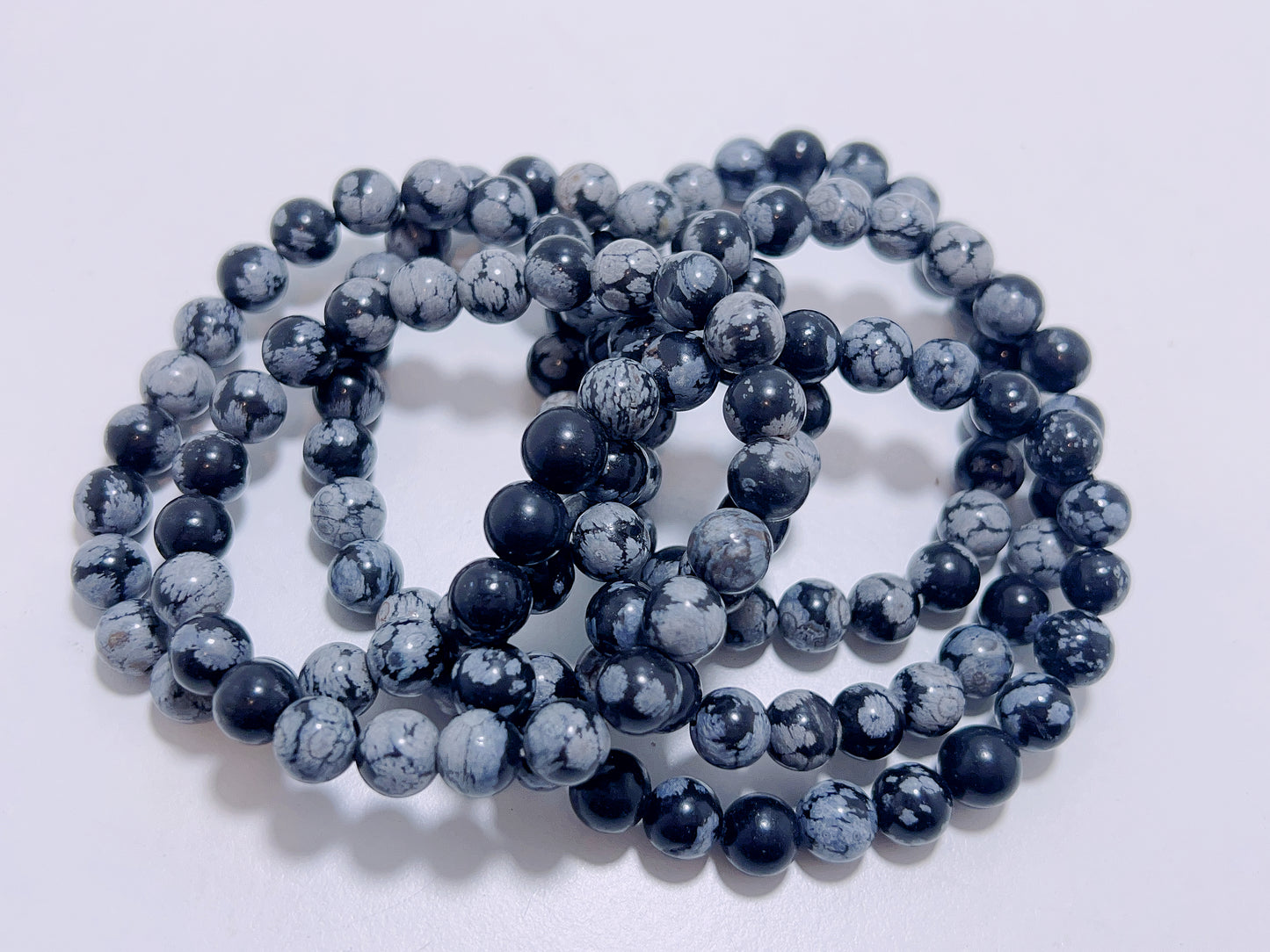Snowflake Obsidian Bracelet
