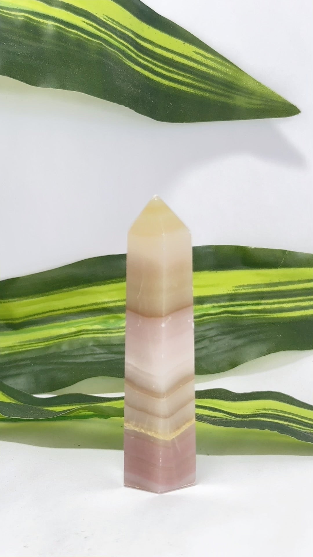 Pink Pistachio Calcite Point 83g