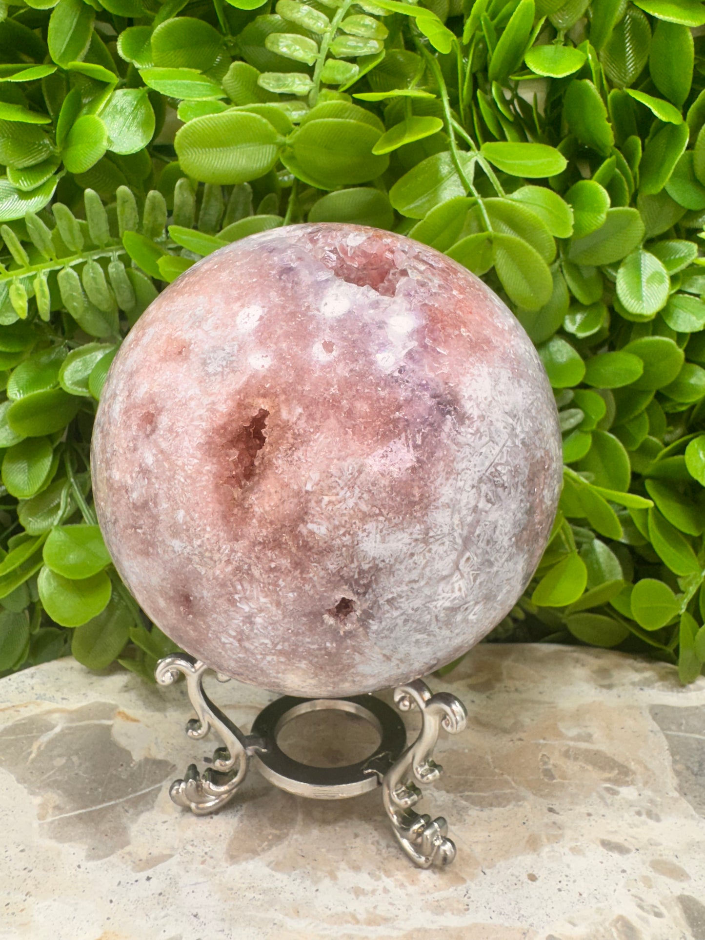 Pink Amethyst Sphere1496g
