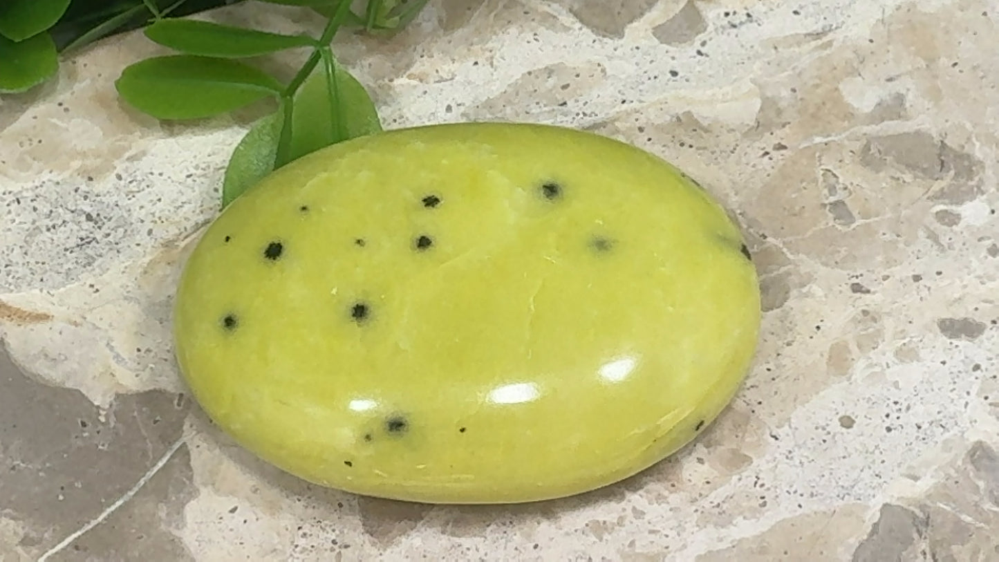 Jade & Hematite Palm Stone 174g